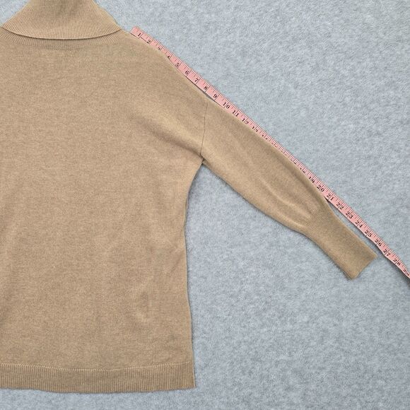 Joie Womens Small Wool Cashmere Camel Beige Long Sleeve Turtleneck Sweater - Picture 13 of 13